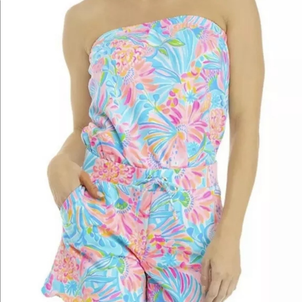 Nwt Lilly Pulitzer Jace Romper Multi Tropical Punch XS $118 in Women